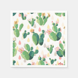 Niedliches Kaktus Cocktailpapier Napkins Serviette