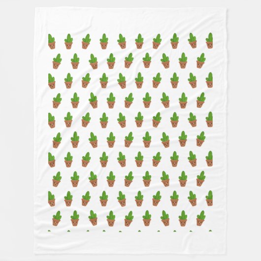 Niedliches Kaktus-Muster auf Blanket Fleecedecke (Vorderseite)