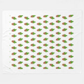 Niedliches Kaktus-Muster auf Blanket Fleecedecke (Vorderseite (Horizontal))