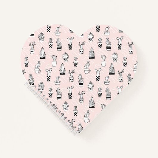 Niedliches Kaktus-Muster Notizbuch (Vorderseite)