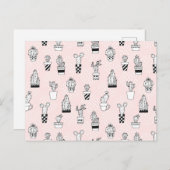 Niedliches Kaktus-Muster Postkarte (Vorne/Hinten)