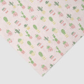 Niedliches Kaktus-Muster Seidenpapier (Ausschnitt)