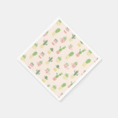 Niedliches Kaktus-Muster Serviette (Ecke)