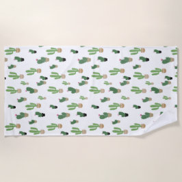 Niedliches Kaktus-Muster Strandtuch