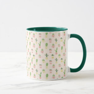 Niedliches Kaktus-Muster Tasse