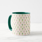 Niedliches Kaktus-Muster Tasse (Vorderseite Links)
