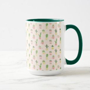 Niedliches Kaktus-Muster Tasse