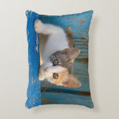 Niedliches Kaliko-Katzen-Kätzchen-lustiges Dekokissen (Vorderseite(Vertikal))