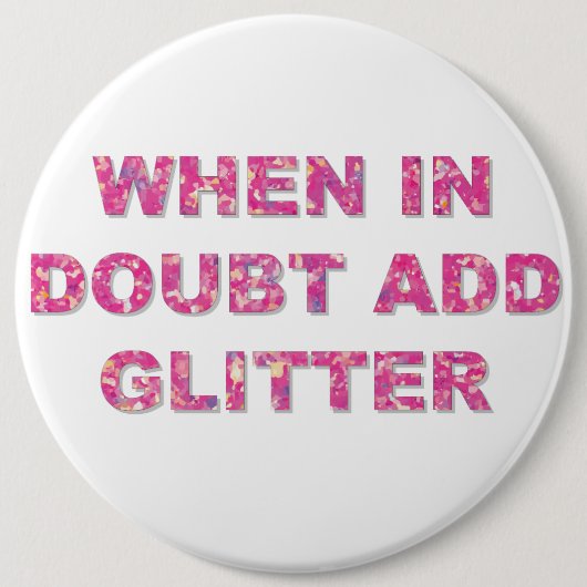 Niedliches Kalkulationsangebot Rosa Glitzer Button (Vorderseite)