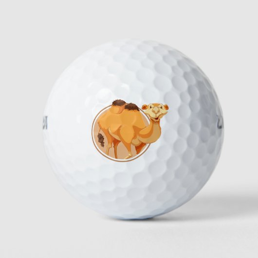 Niedliches Kamel Golfball (Vorderseite)