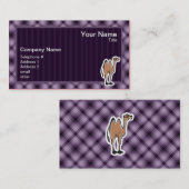 Niedliches Kamel; Lila Visitenkarte (Vorne/Hinten)