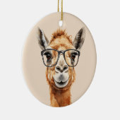 Niedliches Kamel mit Brille Keramik Ornament (Rechts)