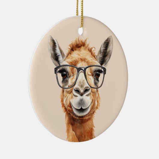 Niedliches Kamel mit Brille Keramik Ornament (Rechts)