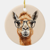 Niedliches Kamel mit Brille Keramik Ornament (Hinten)