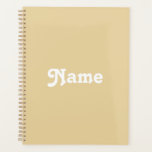 Niedliches Kamelbeige individuelle Name Jahr Monog Planer<br><div class="desc">Niedliche Kamelbeige individuelle Name Jahr Monogramm oder Text personalisiert elegante elegante Planner. Maßgeschneiderter weißer Text auf Kamelbeige schlichter,  solider Farbhintergrund.</div>