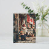 Niedliches kanadisches Genom mit Pancakes Feiertagspostkarte (Stehend Vorderseite)