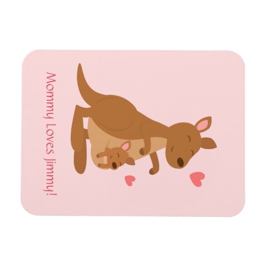 Niedliches Kangaroo Baby Joey für Kinder Magnet (Horizontal)
