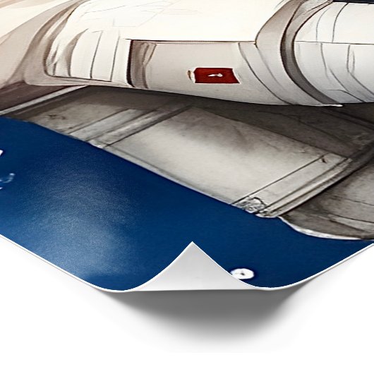 Niedliches Kangaroo im Astronauten Anzug im Weltra Poster (Ecke)