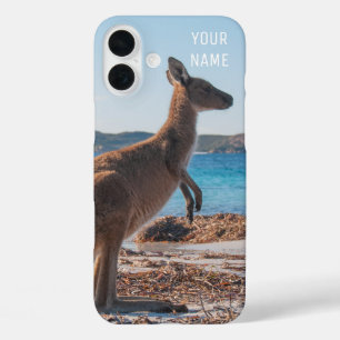Niedliches Kangaroo im Beach Summer Australia iPhone 16 Plus Hülle