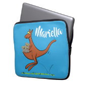 Niedliches Kangaroo mit koalas-Cartoon Laptopschutzhülle (Vorderseite Links)