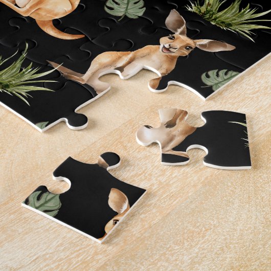 Niedliches Kangaroo Print Animal Lovers Wallaby Wi Puzzle (Seite)