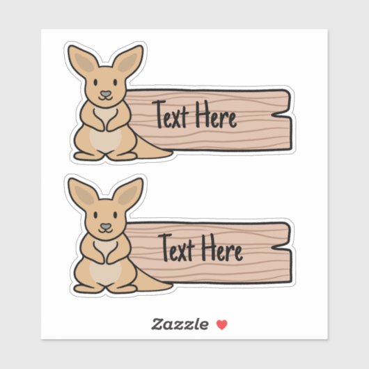 Niedliches Kangaroo-Siegel Aufkleber (Blatt)