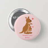 Niedliches Känguru-Baby Joey für Kinder Button (Vorne & Hinten)