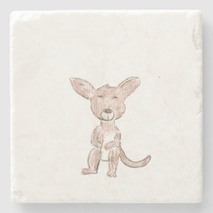 Niedliches Känguru Steinuntersetzer
