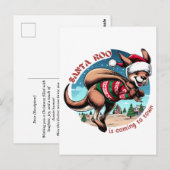 Niedliches Känguru wünscht Ihnen frohe Weihnachten Postkarte (Vorne/Hinten)