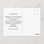 Niedliches Känguru wünscht Ihnen frohe Weihnachten Postkarte (Rückseite)