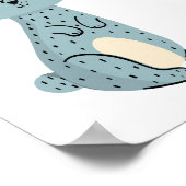 Niedliches Kaninchen ABC Alphabet Briefe Erziehung Poster (Ecke)