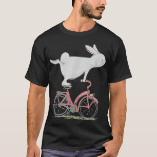 Niedliches Kaninchen auf dem Bike Fahrrad Fahrrad T-Shirt