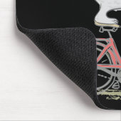Niedliches Kaninchen auf dem Bike Radfahren Mousepad (Ecke)