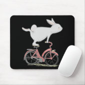 Niedliches Kaninchen auf dem Bike Radfahren Mousepad (Mit Mouse)