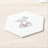 Niedliches Kaninchen auf dem Fahrrad _ Fahrrad _ F Untersetzer (angewinkelt)