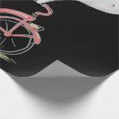 Niedliches Kaninchen auf dem Fahrrad Fahrrad Geschenkpapier (Ecke)