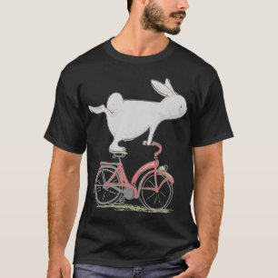 Niedliches Kaninchen auf dem Fahrrad Fahrrad Rad T T-Shirt