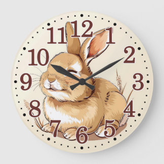 Niedliches Kaninchen Bunny Animes Kinderzimmer Kin Große Wanduhr