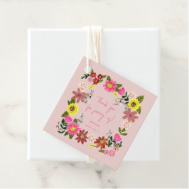 Niedliches Kaninchen Bunny Girl Baby Dusche Einlad Geschenkanhänger