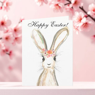 Niedliches Kaninchen Bunny Hare Ostergebirge Dankeskarte