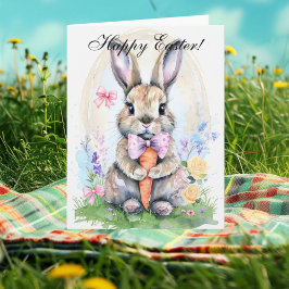 Niedliches Kaninchen Bunny Hare Ostergebirge Dankeskarte