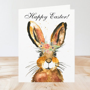 Niedliches Kaninchen Bunny Hare Ostergebirge Dankeskarte