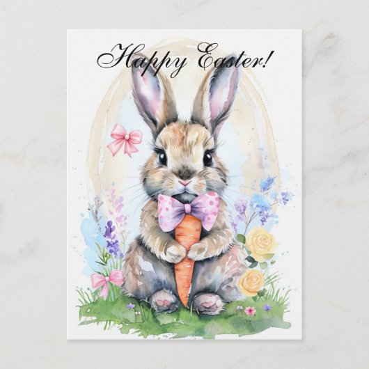 Niedliches Kaninchen Bunny Hare Ostergebirge Postkarte (Vorderseite)
