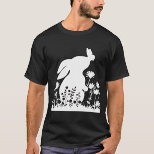 Niedliches Kaninchen Bunny mit Blume Garden Happy  T-Shirt