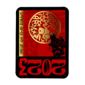 Niedliches Kaninchen Chinesisches Jahr Zodiac Gebu Magnet (Vertikal)