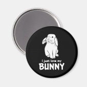 Niedliches Kaninchen, das ich nur Liebe mein Hasen Magnet (Vorderseite/Rückseite)