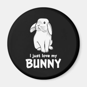 Niedliches Kaninchen, das ich nur Liebe mein Hasen Magnet