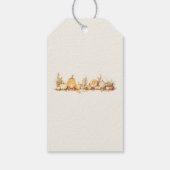 Niedliches Kaninchen Fall Geburtstag Geschenkanhänger (Rückseite)