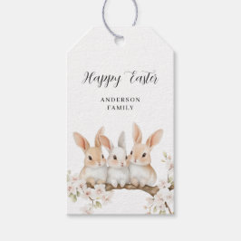 Niedliches Kaninchen-Flora-Oster Geschenkanhänger