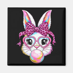 Niedliches Kaninchen-Gesicht Leopard Coquette Bril Magnet